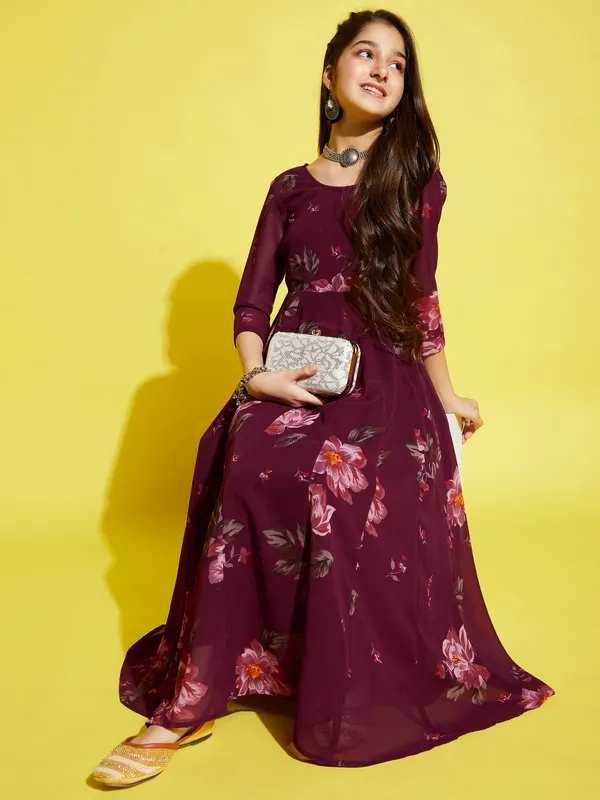 Wine_Dress_for_Girl_|_Georgette_Maxi