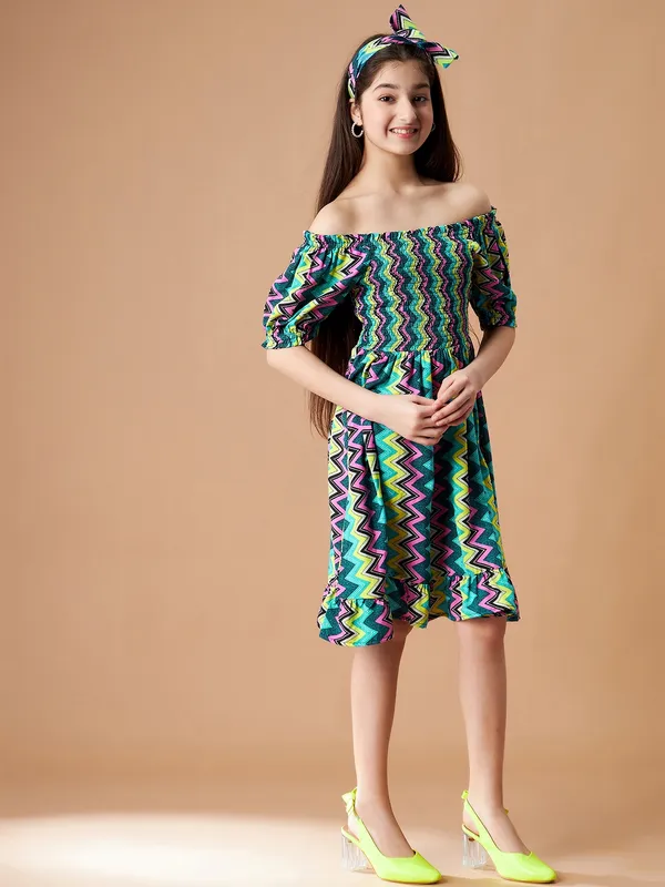 Multicolor_Dress_for_Girl_|_Fit_And_Flare