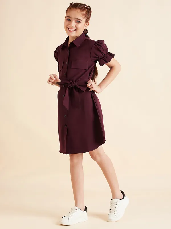 Wine_Dress_for_Girl_|_Shirt