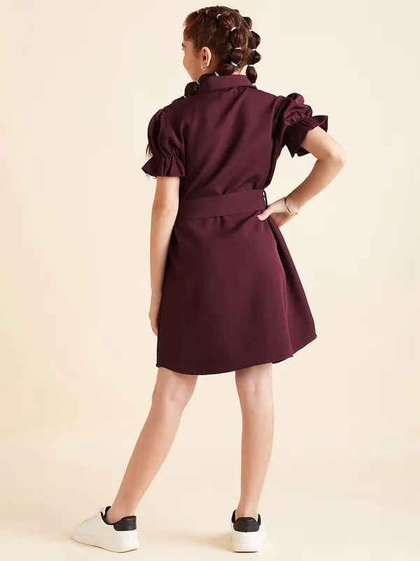 Wine_Dress_for_Girl_|_Shirt