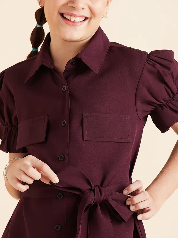 Wine_Dress_for_Girl_|_Shirt