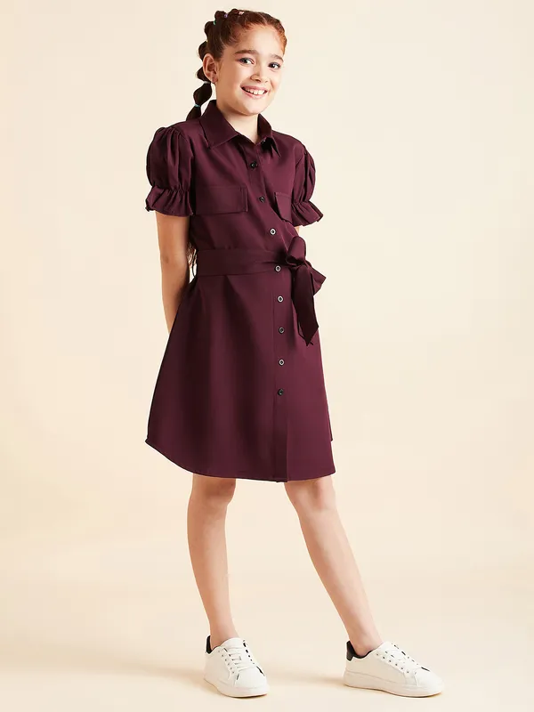 Wine_Dress_for_Girl_|_Shirt