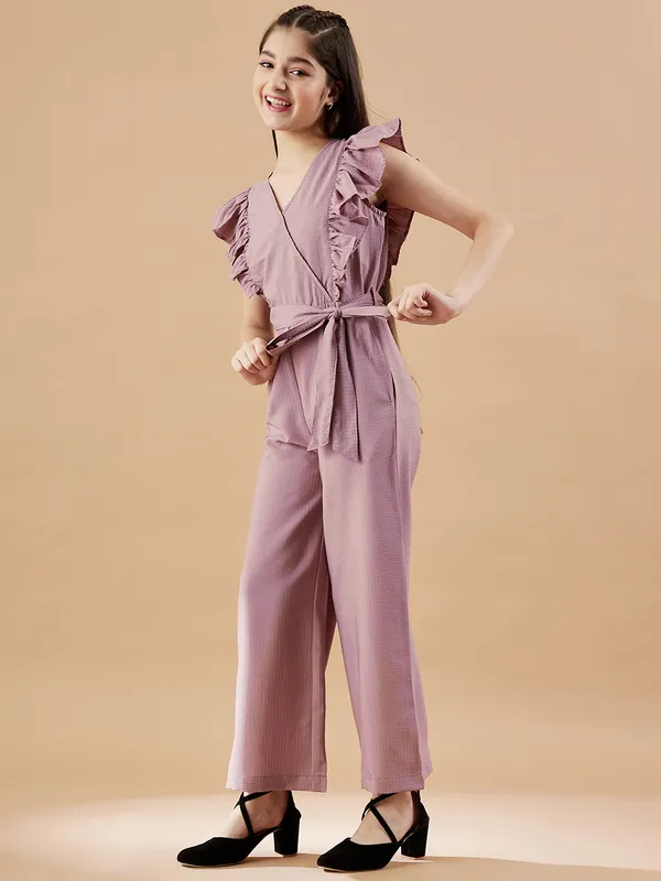 Peach_V-Neck_Jumpsuit_for_Girls_|_Self_Design
