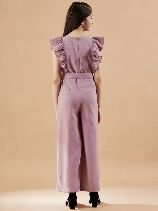 Peach_V-Neck_Jumpsuit_for_Girls_|_Self_Design