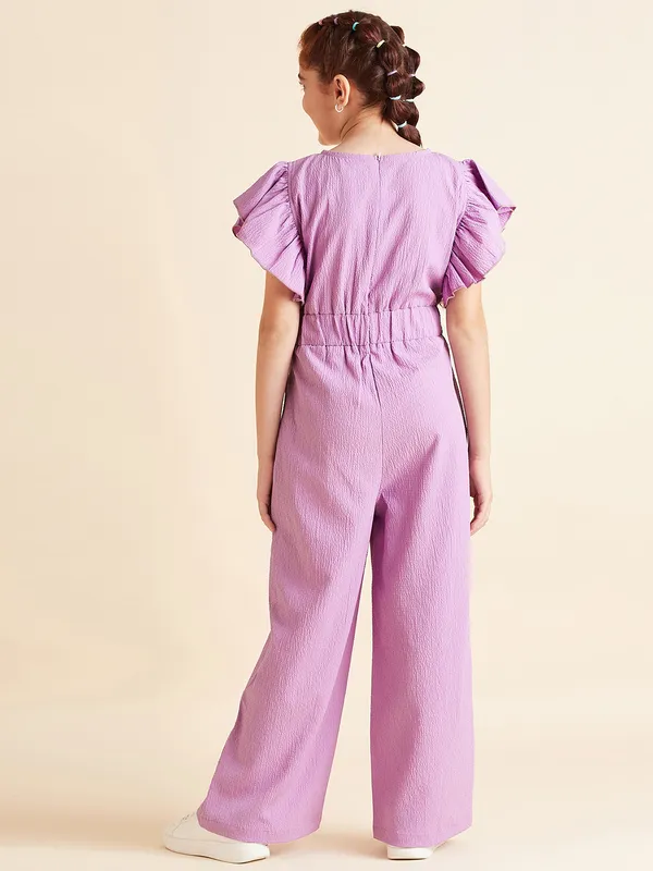 Lavender_Jumpsuit_for_Girls_|_Solid/Plain
