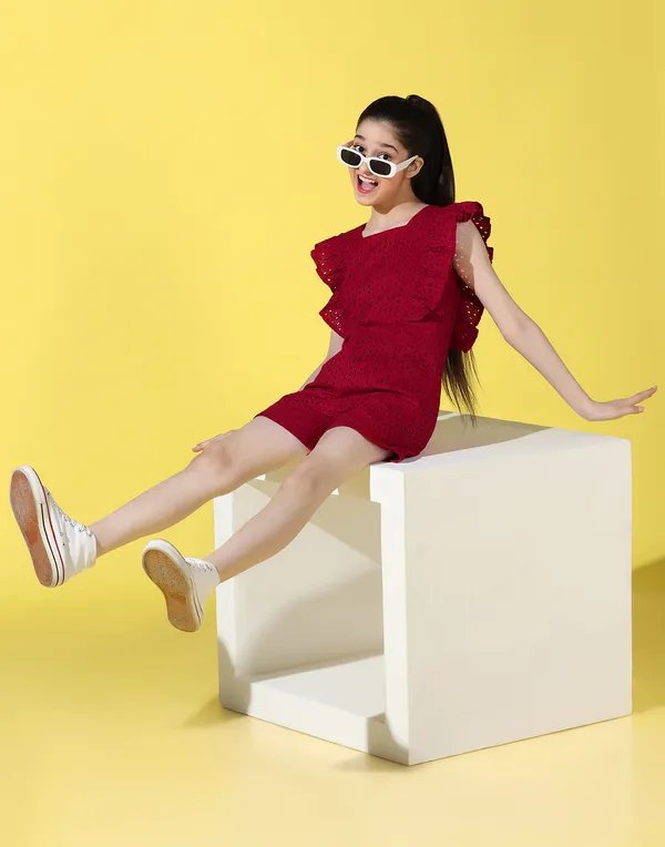 Maroon_Jumpsuit_for_Girls_|_Schiffli