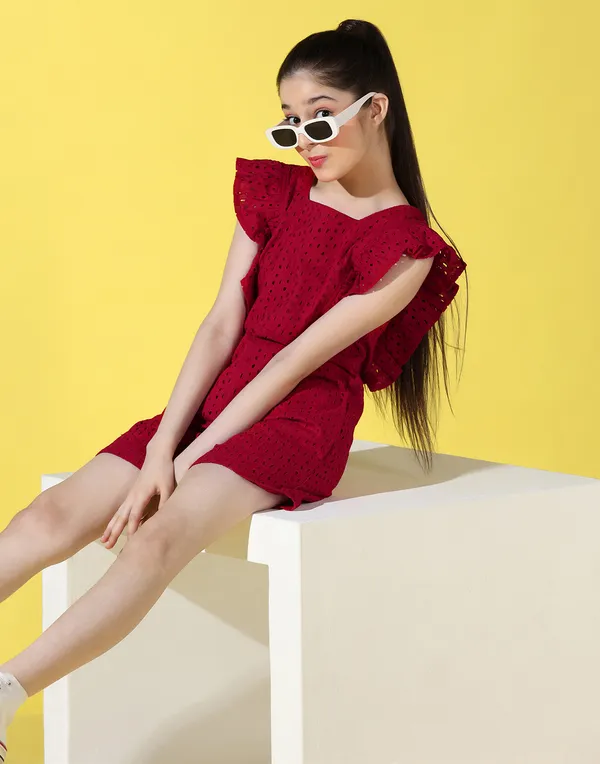 Maroon_Jumpsuit_for_Girls_|_Schiffli
