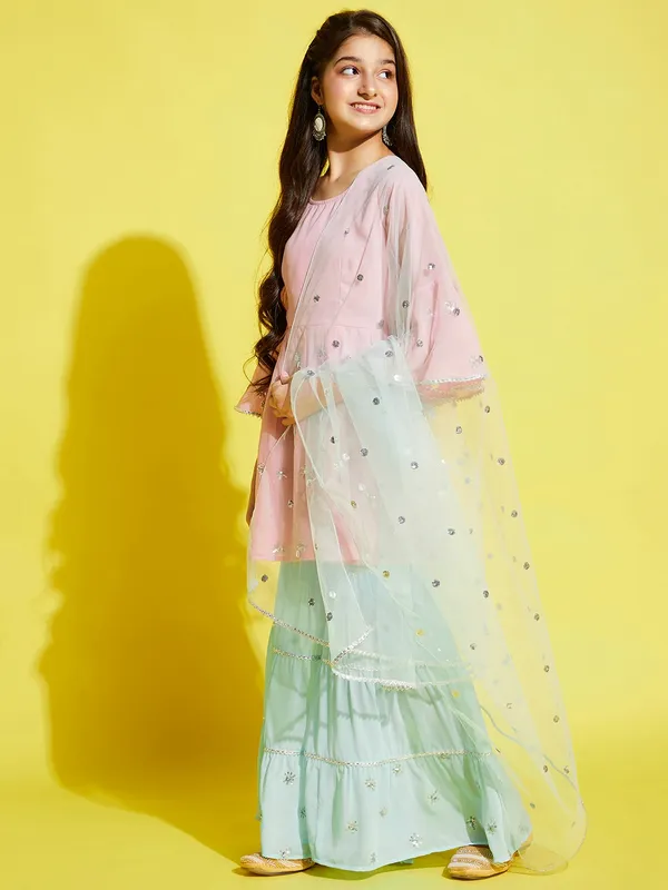 Pink_Kurta_And_Sharara_Set_for_Girls_|_Georgette_Embroide