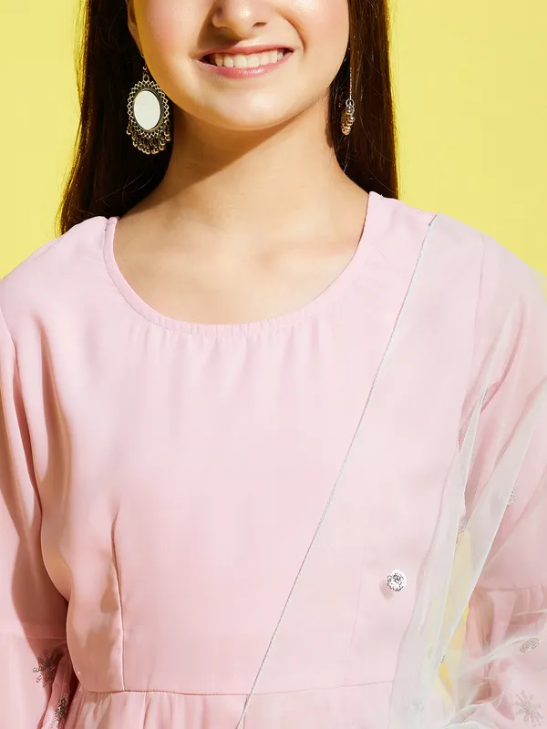 Pink_Kurta_And_Sharara_Set_for_Girls_|_Georgette_Embroide