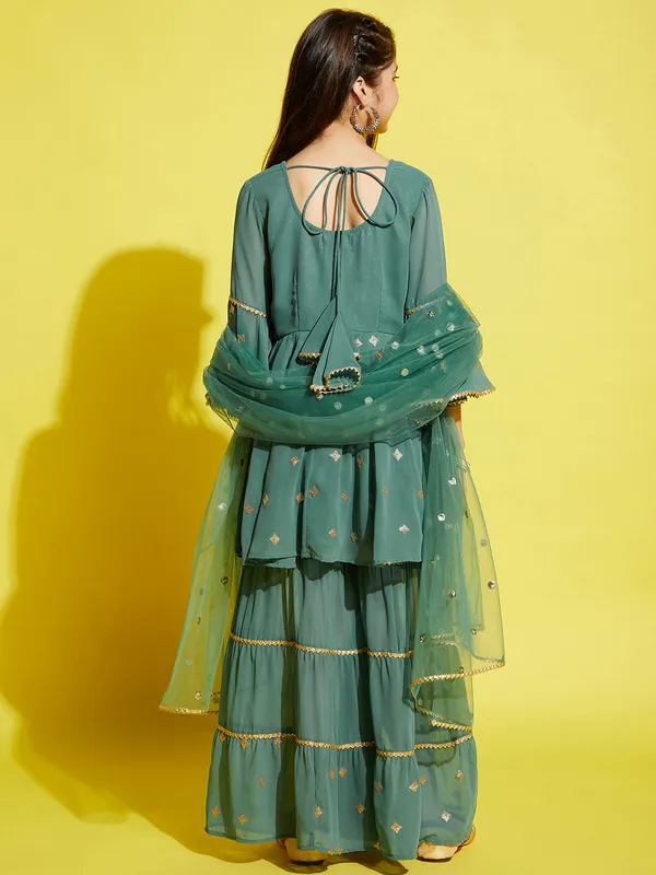 Sea_Green_Kurta_And_Sharara_Set_for_Girls_|_Georgette_Embroide