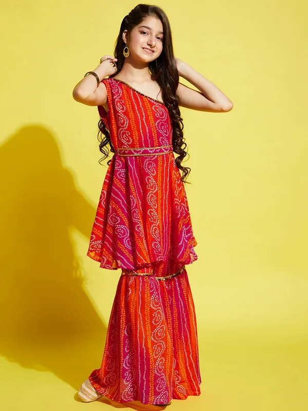 Orange_Kurta_And_Sharara_Set_for_Girls_|_Georgette