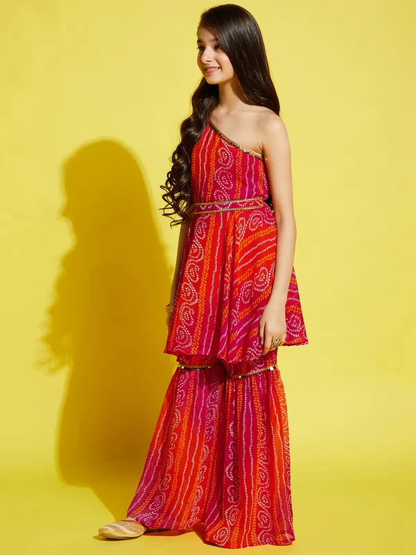 Orange_Kurta_And_Sharara_Set_for_Girls_|_Georgette