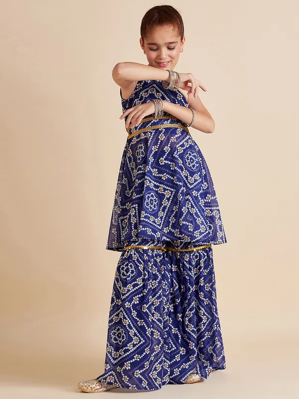Blue_Kurta_And_Sharara_Set_for_Girls_|