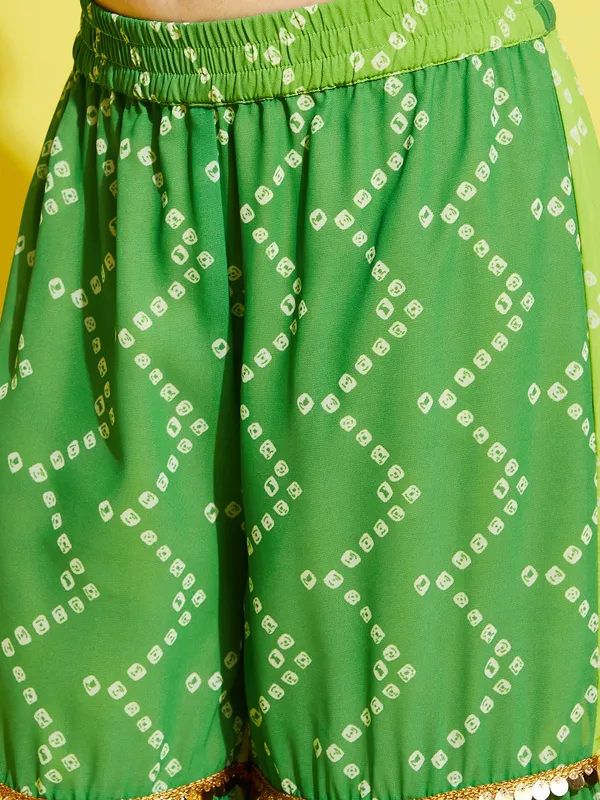 Green__Kurta_And_Sharara_Set_for_Girls_|_Georgette