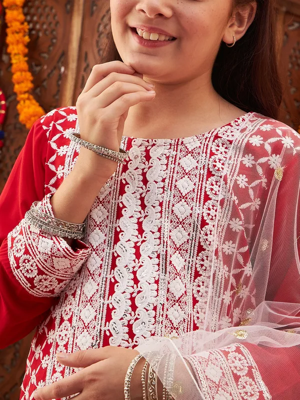 Red_Kurta_And_Sharara_Set_for_Girls