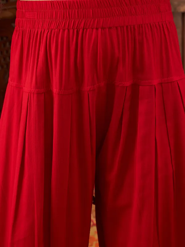 Red_Kurta_And_Sharara_Set_for_Girls