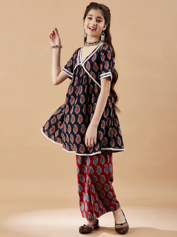 Blue_Kurta_and_Palazzo_Sets_for_Girls_|