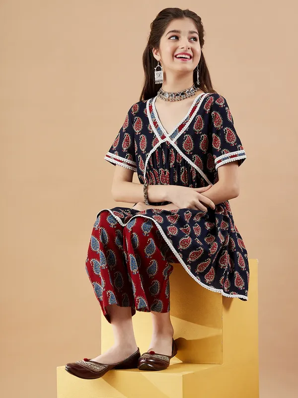 Blue_Kurta_and_Palazzo_Sets_for_Girls_|