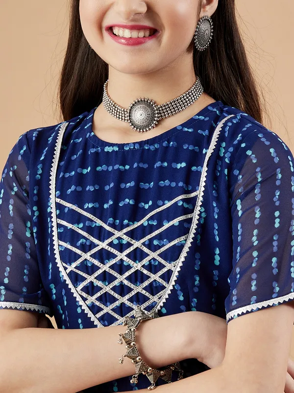 Blue_Kurta_And_Dhoti_Set_for_Girls