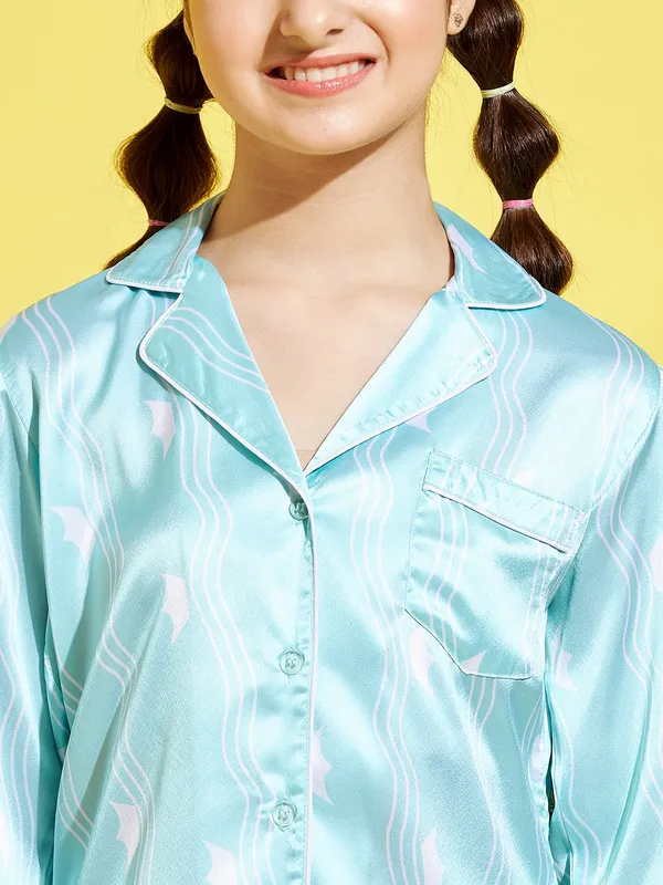 Turquoise_Blue_Night_Suit_for_Girls_|