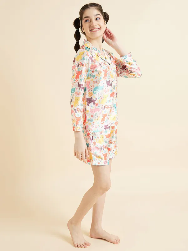 Off_White_Night_Suit_for_Girls_|