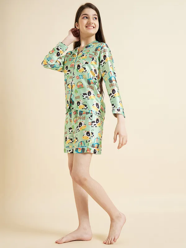Green__Night_Suit_for_Girls_|