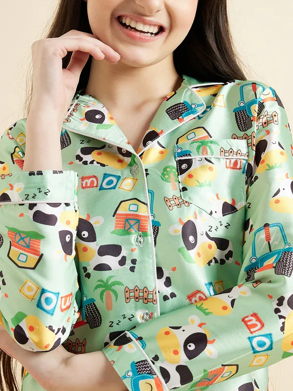 Green__Night_Suit_for_Girls_|
