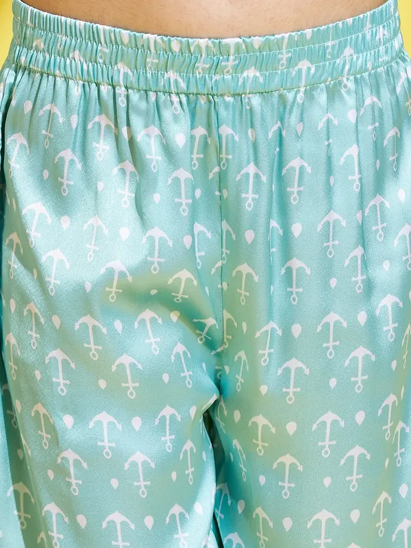 Turquoise_Blue_Night_Suit_for_Girls_|