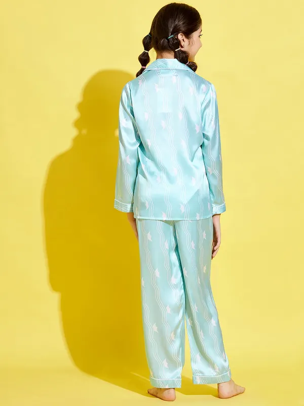 Turquoise_Blue_Night_Suit_for_Girls_|