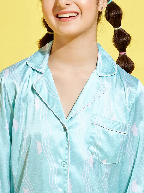 Turquoise_Blue_Night_Suit_for_Girls_|