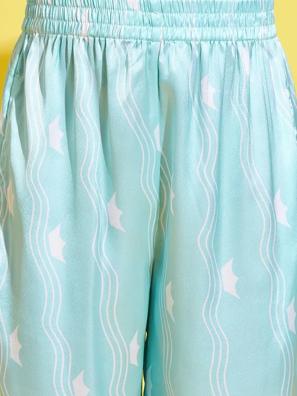 Turquoise_Blue_Night_Suit_for_Girls_|