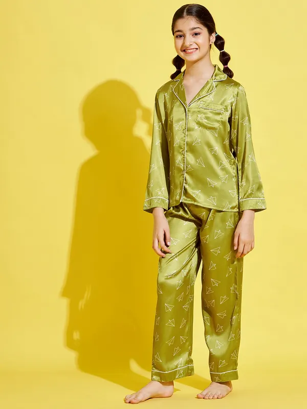 Green__Night_Suit_for_Girls_|