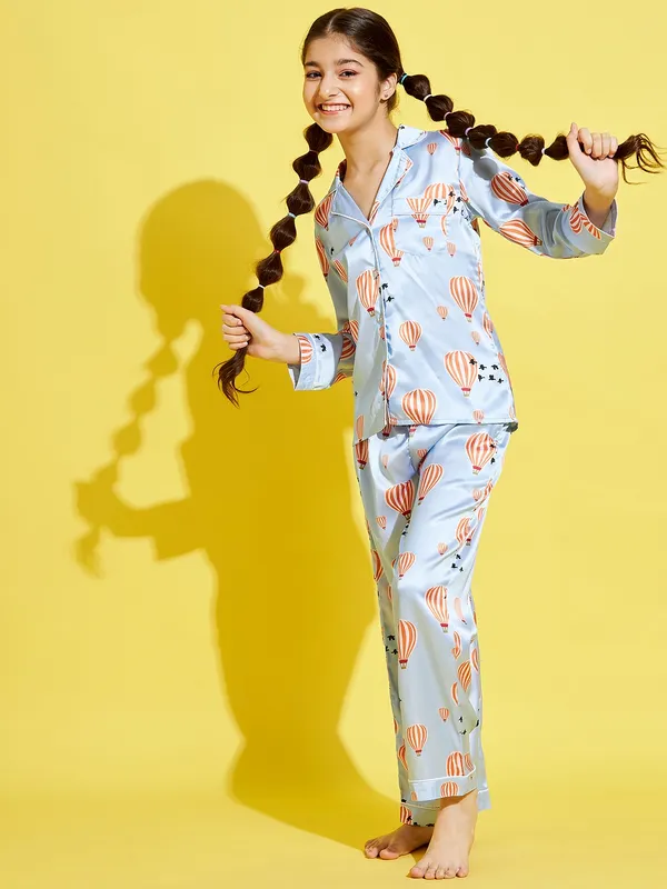 Turquoise_Blue_Night_Suit_for_Girls_|
