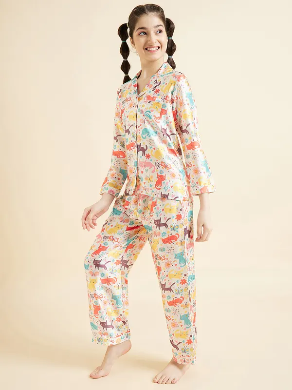 Off_White_Night_Suit_for_Girls_|