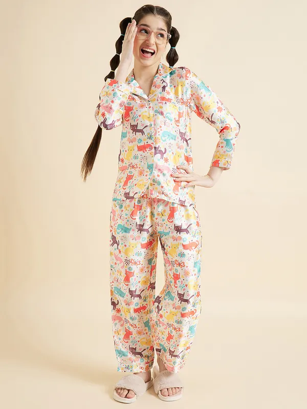 Off_White_Night_Suit_for_Girls_|