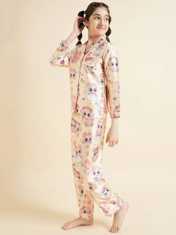 Cream__Night_Suit_for_Girls_|