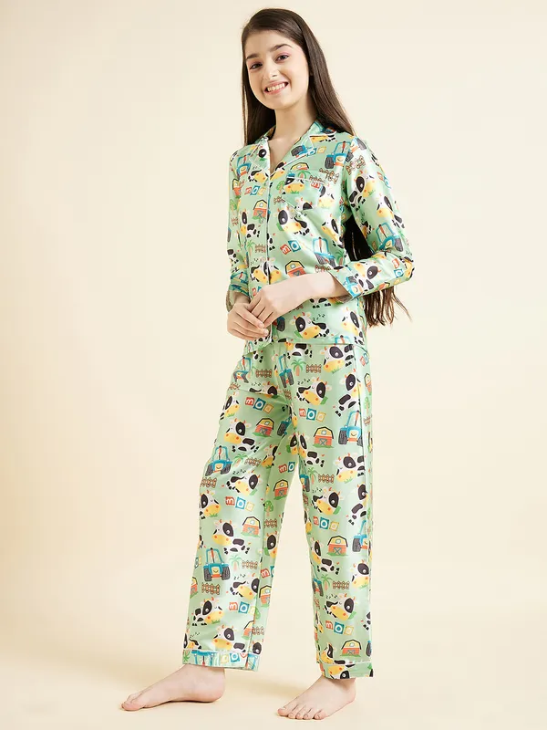 Green__Night_Suit_for_Girls_|