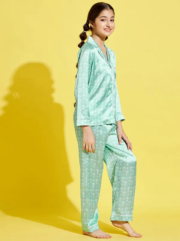 Turquoise_Blue_Night_Suit_for_Girls_|