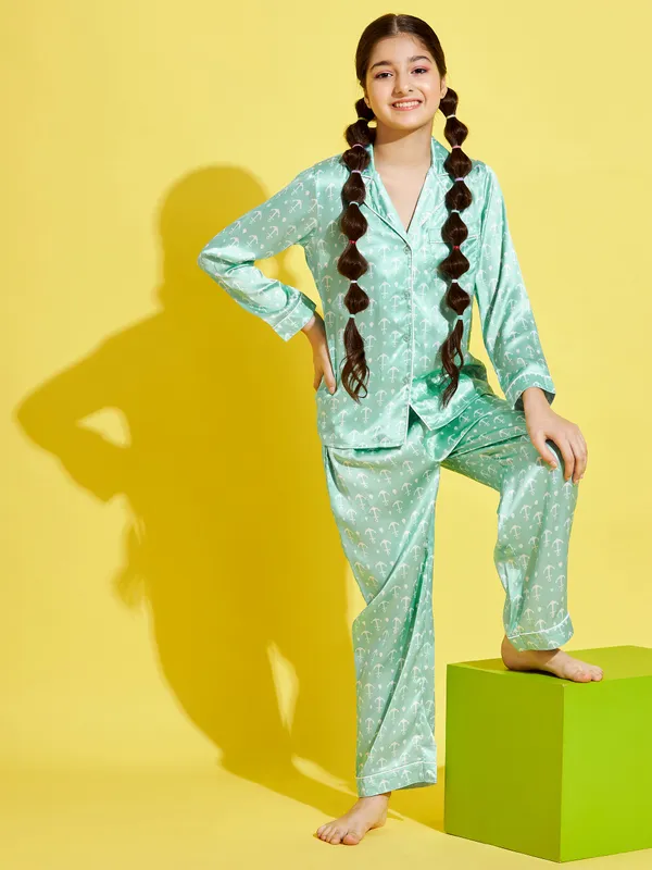 Turquoise_Blue_Night_Suit_for_Girls_|