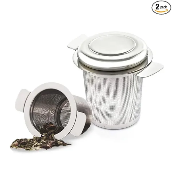 CLASSIC_Cup_Tea_Infuser_with_Cap_|_Tea_Infusers_for_Loose_Tea_|Best_Tea_Strainers_for_Loose_Tea_|_18/8_Stainless_Steel_Loose_Tea_Steeper_|_Loose_Leaf_Tea_Infuser_|_Gift_for_Him/Her