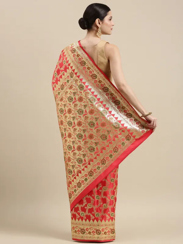 Peach_Katan_Silk_Banarasi_Sarees_For_Women