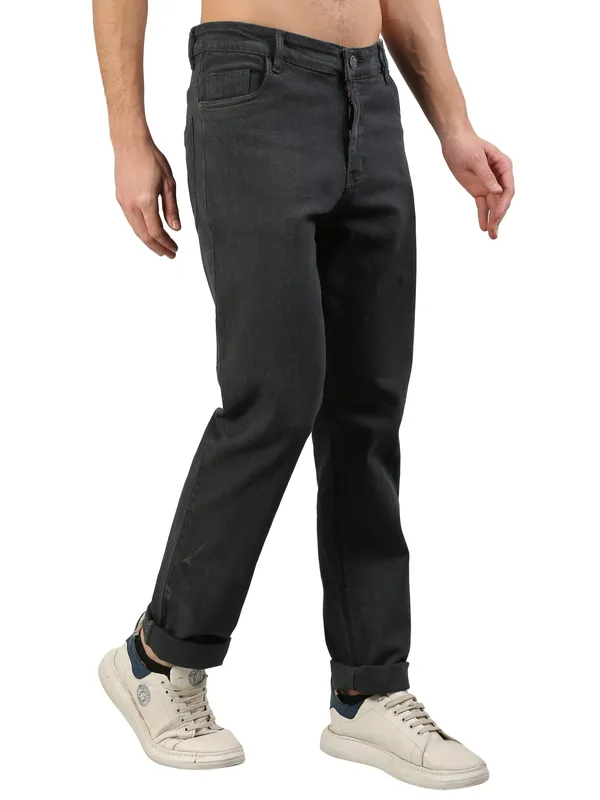 Men's_Medium_Green_Stretchable_Premium_Cotton_Blend_Regular_fit_Jeans