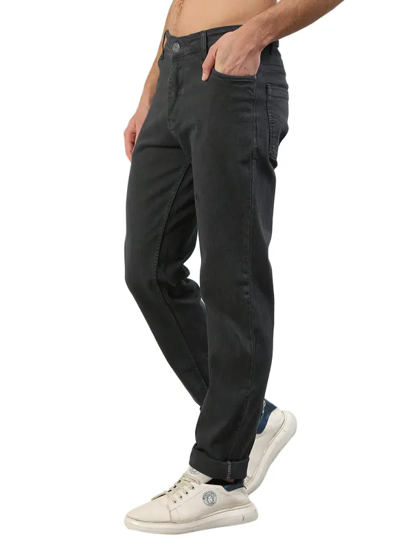 Men's_Medium_Green_Stretchable_Premium_Cotton_Blend_Regular_fit_Jeans