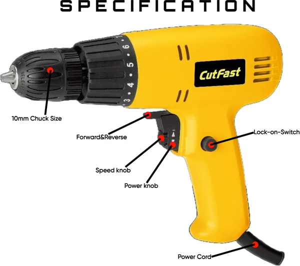 Screwdriver/Drill_Machine_Cf-_With_5Pcs_Of_Drill_Bits_Combo_Pistol_Grip_Drill_(10_Mm_Chuck_Size)