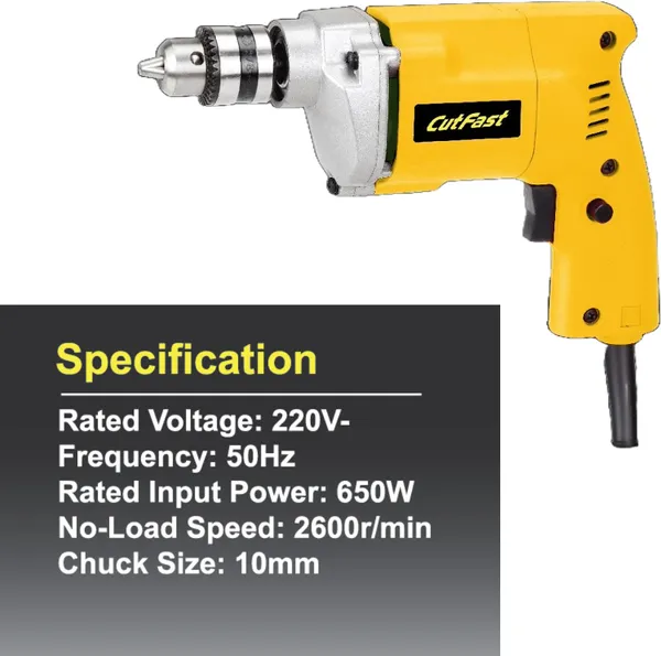 Combo_Of_1Omm_Drill_Machine_With_5Pcs_Drill_Bits_And_4Useable_Blades_And_4Inch_Angle_Grinder_Hammer_Drill_(10_Mm_Chuck_Size,_650_W)