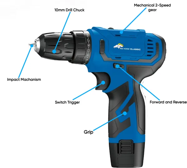 10Mm_Screwdriver/Drill_Machine_With_5Pcs_Off_Drill_Bits_With_High_Quality_Cordless_Drill_(10_Mm_Chuck_Size)