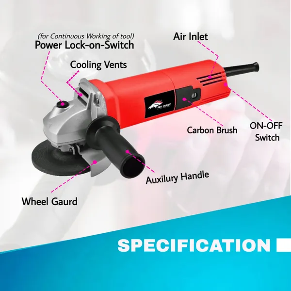 Combo_Of_10Mm_Drill_Machine_With_New_Angle_Grinder_And_5Pcs_Drill_Bits_With_4Cutting_Blades_With_High_Quality_Hammer_Drill_(10_Mm_Chuck_Size,_450_W)