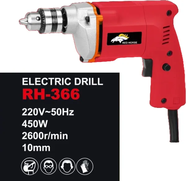 Combo_Of_10Mm_Drill_Machine_366_With_5Pcs_Drill_Bit_And_4_Blades_With_Angle_Grinder_Hammer_Drill_(10_Mm_Chuck_Size,_450_W)