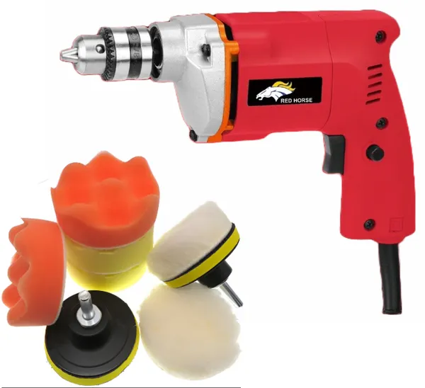 Combo_Of_10Mm_Drill_Machine_With_Polish_Pad_(Pack_Of_7Pcs)_With_High_Performance_Hammer_Drill_(10_Mm_Chuck_Size,_450_W)