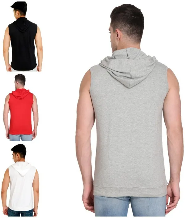 Pack_of_4_Multicolor_Cotton_Blend_Solid_T-Shirt_For_Men